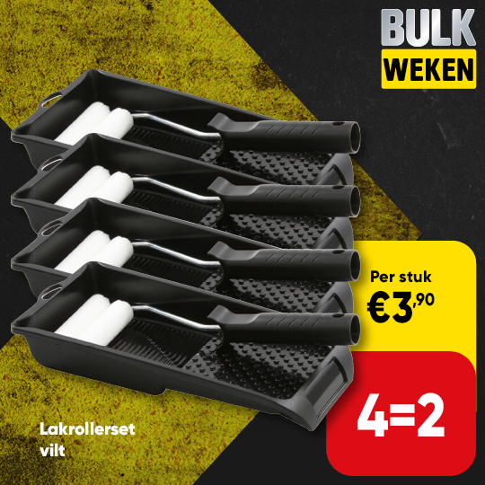 Lakrollerset vilt universeel 4-delig