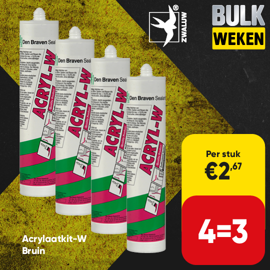 Zwaluw acrylaatkit-W Bruin 310ml