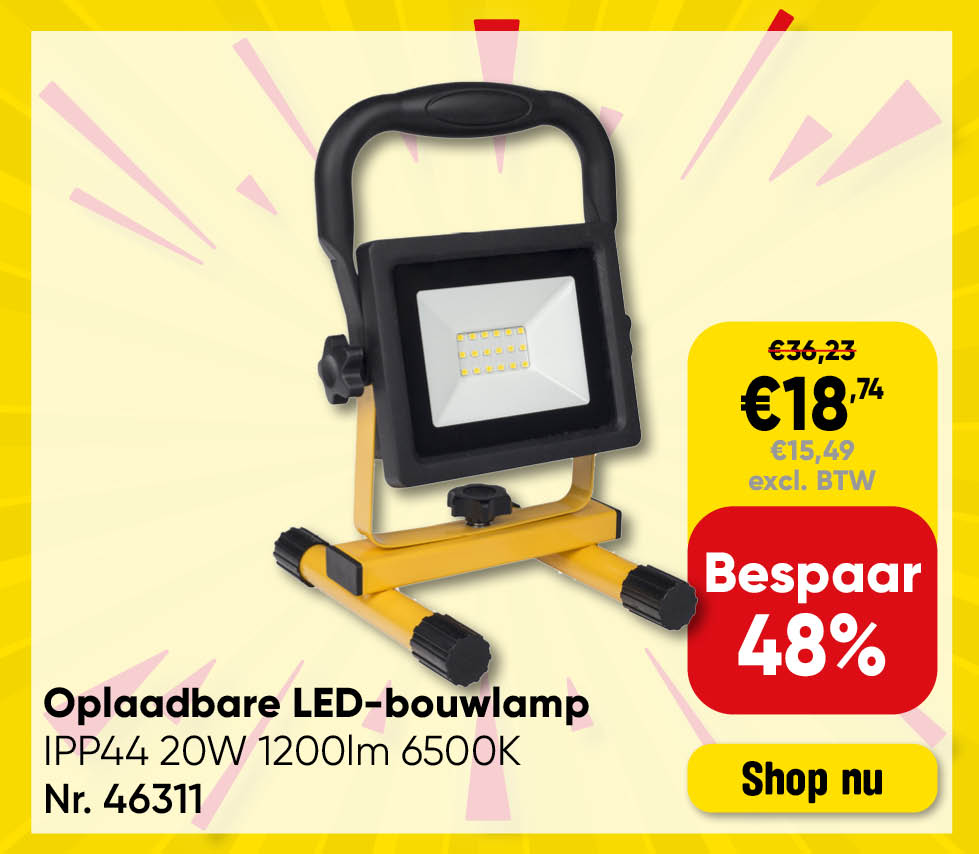 oplaadbare led bouwlamp