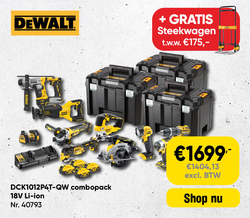 DeWalt gratis steekwagen