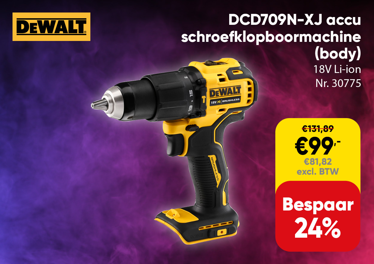 DeWALT DCD709N-XJ accu schroefklopboormachine 18V Li-ion