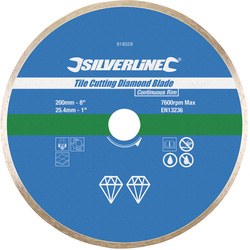 Silverline Diamantschijf tegels 200x25,4mm - 10164 - van Toolstation