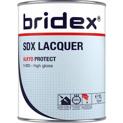 Bridex Bridex SDX Lacquer lak alkyd 1L RAL9010 hoogglans - 10769 - van Toolstation