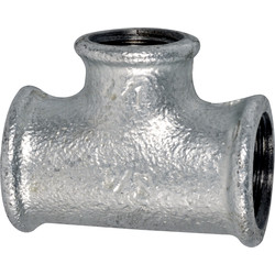 T-stuk verloop nr.130 verzinkt 1"x1/2"x1"