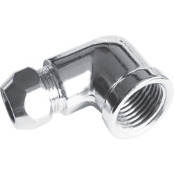 Knel schroefbus haaks 90° chroom 1/2"x10mm