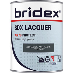 Bridex Bridex SDX Lacquer lak alkyd 1L antraciet hoogglans 20560 van Toolstation