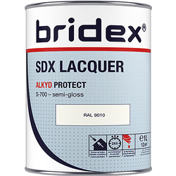 Bridex Bridex SDX Lacquer lak alkyd 1L RAL9010 zijdeglans - 20566 - van Toolstation