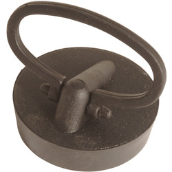 McAlpine / PVC stop zwart met ring voor 1 1/2" afvoerplug