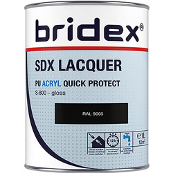 Bridex Bridex SDX Lacquer lak acryl 1L RAL 9005 hoogglans 20581 van Toolstation