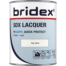 Bridex Bridex SDX Lacquer lak acryl 1L RAL 9010 mat 20592 van Toolstation