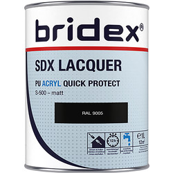 Bridex Bridex SDX Lacquer lak acryl 1L RAL 9005 mat 20596 van Toolstation
