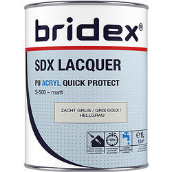 Bridex Bridex SDX Lacquer lak acryl 1L zacht grijs mat 20600 van Toolstation