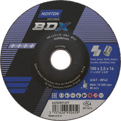 Norton Norton doorslijp komschijf staal/inox 100x2,5x16mm - 20777 - van Toolstation