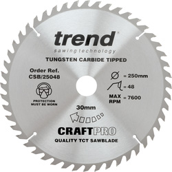 Trend / Trend cirkelzaagblad 250x30x3,0mm 48T