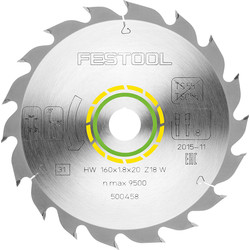 Festool Festool cirkelzaagblad HW 160x1,8x20mm 18T 24049 van Toolstation
