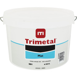 Trimetal Trimetal mat muurverf 2.5L wit 24303 van Toolstation