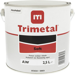 Trimetal Trimetal soft muurverf 2.5L wit - 24312 - van Toolstation