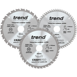 Trend Trend cirkelzaagbladen set 190x30x2.6mm 24T 40T 60T 24405 van Toolstation