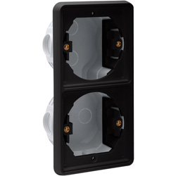 Niko / Niko Hydro dubbele inbouwkader Zwart verticaal