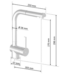 Schütte keuken mengkraan met uittrekbare uitloop