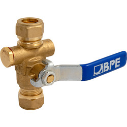 BPE BPE stopkogelkraan met aftapgelegenheid 2x knel 22x22 - 27223 - van Toolstation