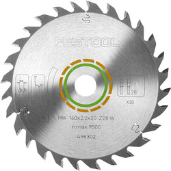 Festool Festool cirkelzaagblad 160x20x2,2mm 28T 28629 van Toolstation