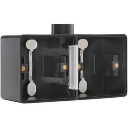 Niko / Niko Hydro dubbele doos 1 ingang Zwart horizontaal