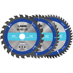 Labor Labor HM cirkelzaagblad hout 210x30x2,2mm - 24,40,48T 31857 van Toolstation