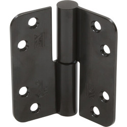 DX / DX Kogelstiftpaumelle zwart RVS SKG *** 89x89mm RH rechts