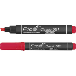 Carton Pica Classic 521/40 Permanent Marker rood - beitelpunt Permanente markers 34504 van Toolstation