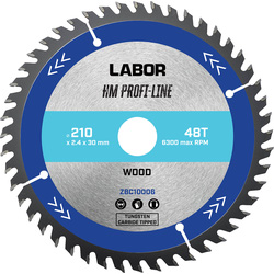 Labor Labor HM cirkelzaagblad hout 210x30x2,4 mm 48T 39038 van Toolstation