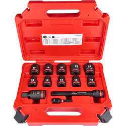 Milwaukee / Milwaukee doppenset shockwave 1/2 kort 10-24, 13-delig