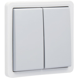 Niko / Niko Hydro dubbele wisselschakelaar Grijs