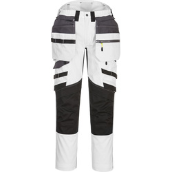 Portwest / Portwest DX4 stretch werkbroek met afneembare holsterzakken 50 wit/grijs