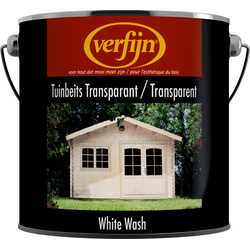 Verfijn Tuin- & Steigerhoutbeits Transparant 2,5L white wash - 43743 - van Toolstation