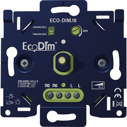 EcoDim ECO-DIM.16 universele draaiknopdimmer 2-draads Sokkel 0-300W  Fase Aan- en Afsnijding 44037 van Toolstation