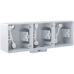 Niko / Niko Hydro drievoudige doos 2 ingangen Grijs horizontaal