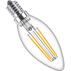 Philips Philips LED lamp kaars transparant E14 3.4W 2200K-2700K Dimbaar WarmGlow 46655 van Toolstation