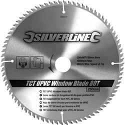 Silverline HM cirkelzaagblad kunststof 250x30mm 80T - 47948 - van Toolstation