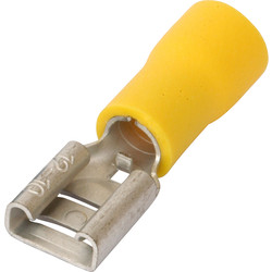 Platte stekkerhuls 6mm geel - 48763 - van Toolstation
