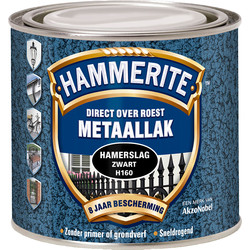 Hammerite Hammerite hamerslag metaallak 250ml zwart H160 49485 van Toolstation