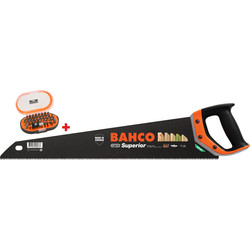 Bahco Bahco Superior 2600 handzaag met GRATIS bitset t.w.v 14,95 550mm - 49587 - van Toolstation
