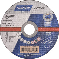 Norton Expert Norton Expert doorslijpschijf staal/inox 125x1x22,23mm 52713 van Toolstation