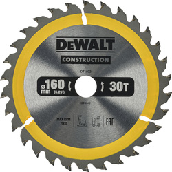 DeWALT / DeWALT cirkelzaagblad Construction hout 160x20x2,5mm 30T