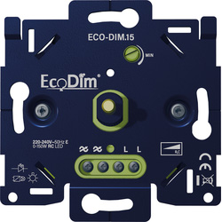 EcoDim ECO-DIM.15 universele draaiknopdimmer 2-draads Sokkel 0-150W Fase Afsnijding 57250 van Toolstation