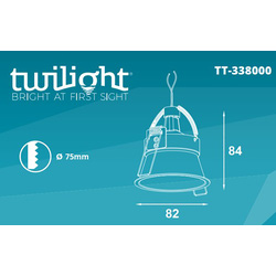 Twilight horn inbouwspot rond vast IP20