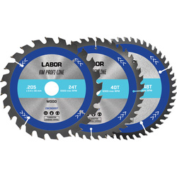 Labor / Labor HM cirkelzaagblad hout 205x30x2,2mm - 24,40,48T