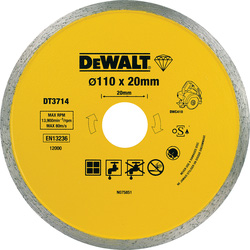 DeWalt DeWALT Diamantblad voor tegels,  (DWC410) Ø110x20mm 62726 van Toolstation