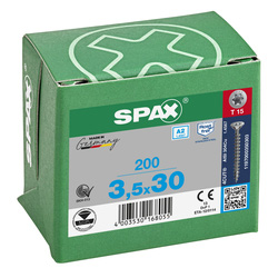 Spax universele schroeven T-STAR plus platkop voldraad RVS