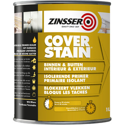 Zinsser Zinsser Cover stain  primer 1L wit 63619 van Toolstation